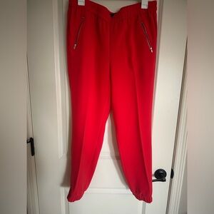 J.Crew red dressy joggers